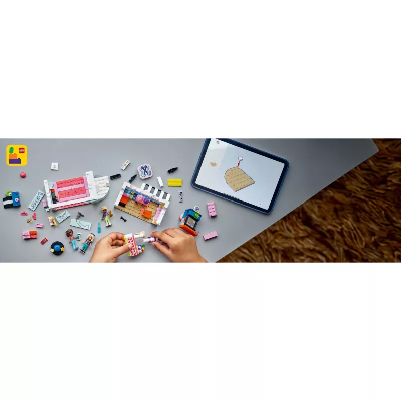 LEGO Friends Set di gioco Salone di parrucchiere e negozio di decorazioni 42662 – mini bambole, scena del salone, accessori