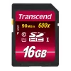 Memoria flash Transcend 16GB SDHC Classe 10 UHS-I 600x TS16GSDHC10U1