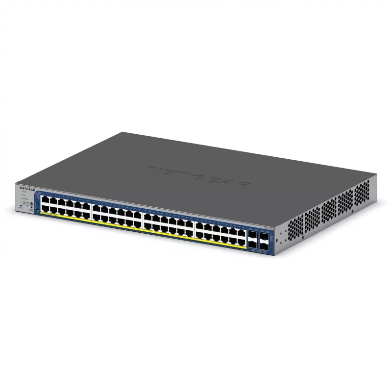 NETGEAR switch smart impilabile 52 porte PoE Gigabit/10G (GS752TXP)
