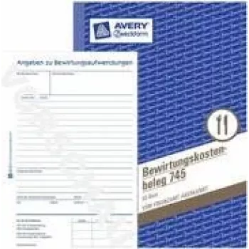 Registro amministrativo Avery 745 blu - bianco (745)