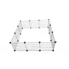 Recinto per cani C&C Modular 145×75×37 cm – box per animali da interno/esterno, costruzione modulare a pannelli, nero