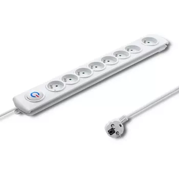 Protezione da sovratensione Qoltec 50293 bianco 8 prese AC 230 V