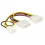 Cavo di alimentazione interno DeLOCK 83658 0,39 m 3 pin su 2 x Molex 4 pin