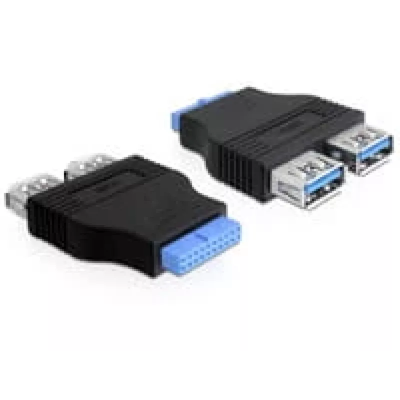 Adattatore Delock USB 3.0 pin header femmina > 2 x USB 3.0 femmina - affiancate (65324)