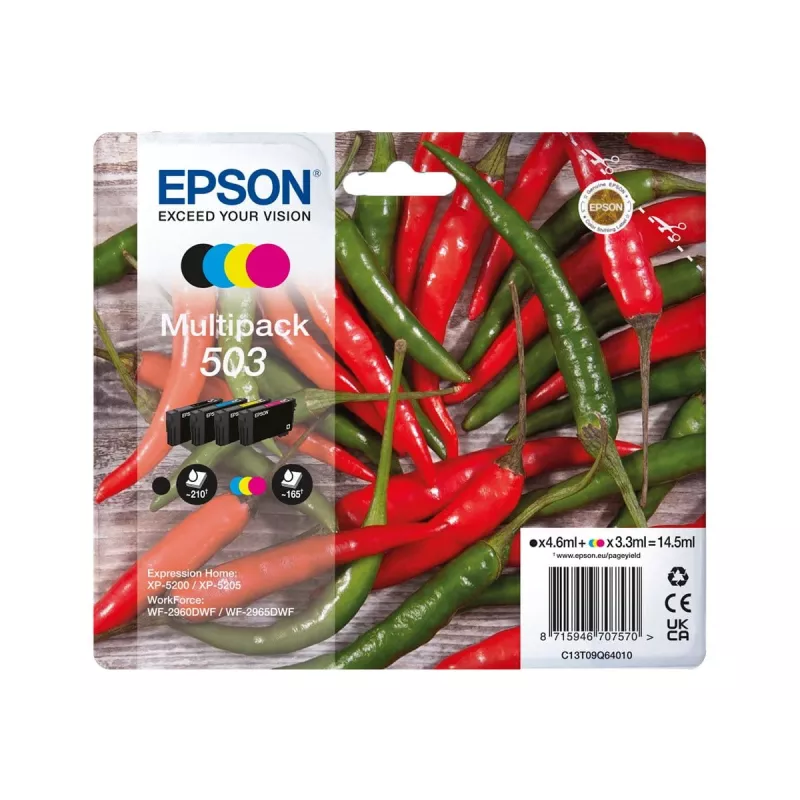 Epson 503 cartuccia toner 4 pz. originale standard nero, ciano, magenta, giallo