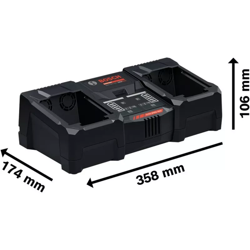 Caricabatterie Bosch EXPERT EXAL18V2-320 18V 2A per batterie Bosch 18V