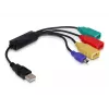 Hub USB 2.0 esterno 4 porte DeLock - Hub - 4 x USB2.0 - desktop (61724)