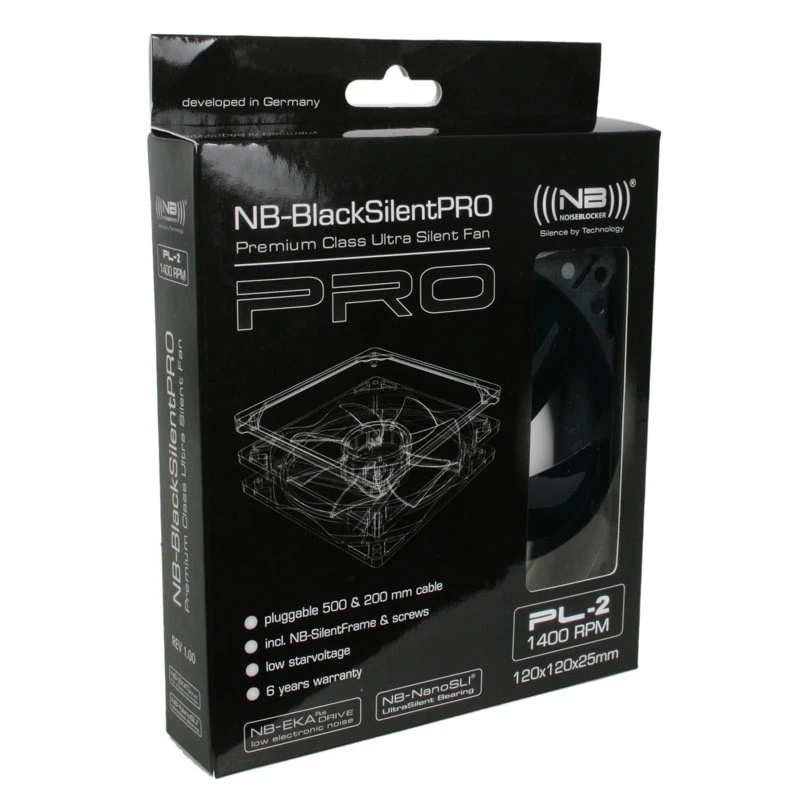 Ventola Noiseblocker BlackSilentPro PL2
