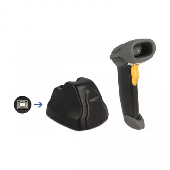 Lettore di codici a barre portatile DeLOCK 90550 1D 2D wireless USB