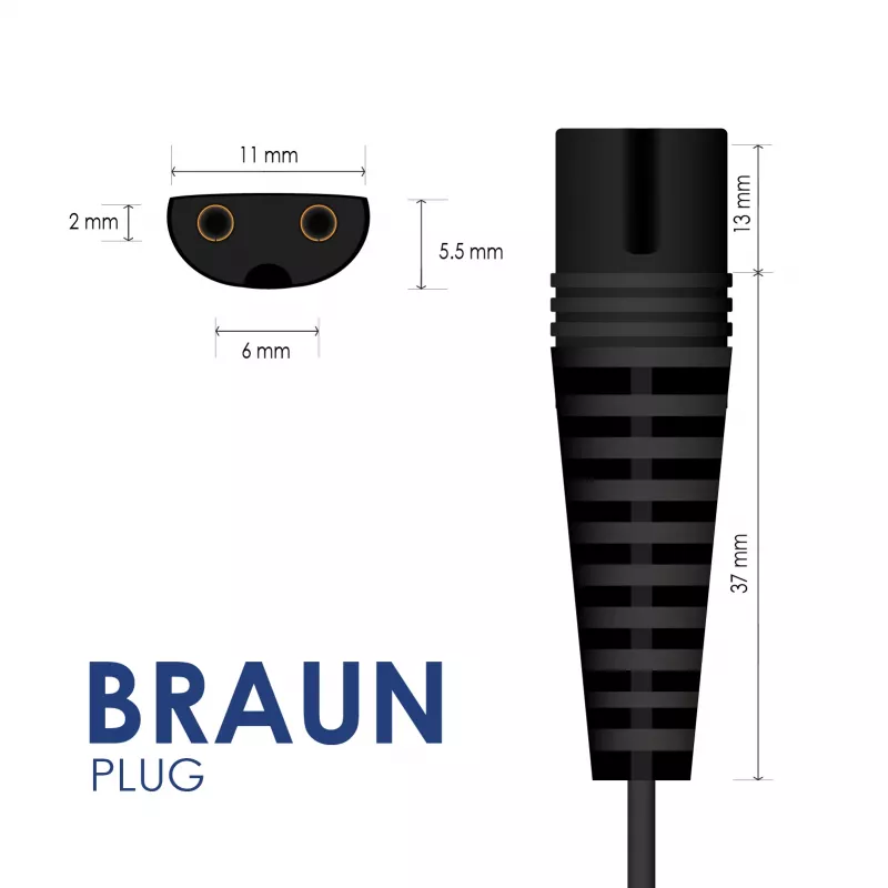 Alimentatore per rasoio Braun Akyga AK-PD-23, 12 V / 0,4 A, 4,8 W, 1,8 m