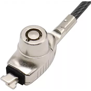 Lucchetto per laptop Manhattan (Nano) con due chiavi, compatibile con lucchetti Nano, cavo 1,5 m, protezione antifurto, cavo in acciaio robusto – metallo con guaina in PVC trasparente, notebook, garanzia a vita