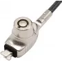 Lucchetto per laptop Manhattan (Nano) con due chiavi, compatibile con lucchetti Nano, cavo 1,5 m, protezione antifurto, cavo in acciaio robusto – metallo con guaina in PVC trasparente, notebook, garanzia a vita
