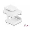 Copertura keystone DeLOCK 86807 bianco per accoppiatori in fibra ottica 10 pz.