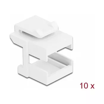 Copertura keystone DeLOCK 86807 bianco per accoppiatori in fibra ottica 10 pz.