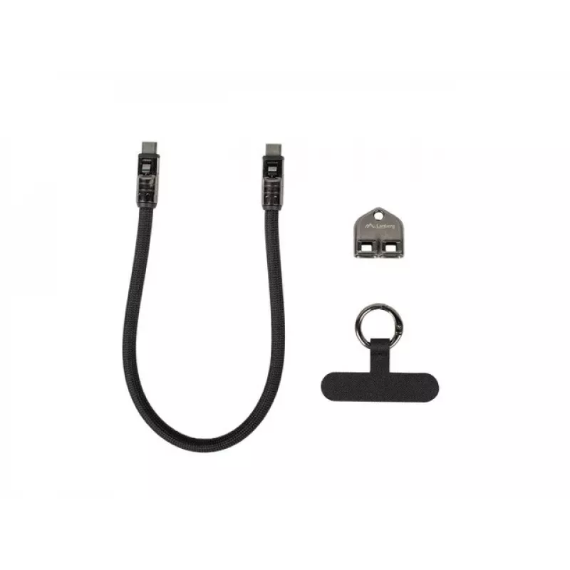 Cavo USB-C LANBERG CA-CMCM-10LN-0003-BK 0,3 m 240W nero