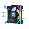 Lian Li UNI FAN SL Wireless LCD 120 12RSLLCD1W1B Reverse Blade ventola per case, 120 mm, ARGB, PWM, nera