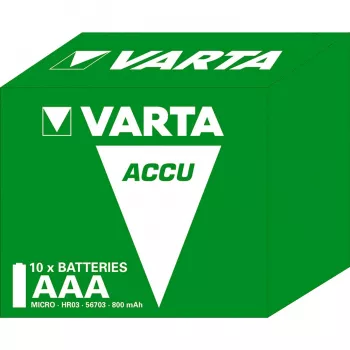 Varta Longlife - batteria ricaricabile 2 x tipo AAA - NiMH - (ricaricabile) - 800 mAh - confezione da 10
