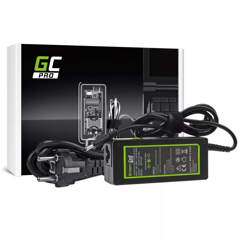 Alimentatore Green Cell AD75AP 65W 19,5V 3,34A per laptop Dell, per interni, nero