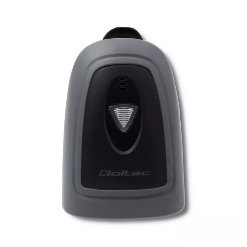 Lettore di codici a barre portatile QOLTEC 50863 — scanner 1D/2D, USB con cavo, sensore LED, nero, 5V, cavo 1,8 m
