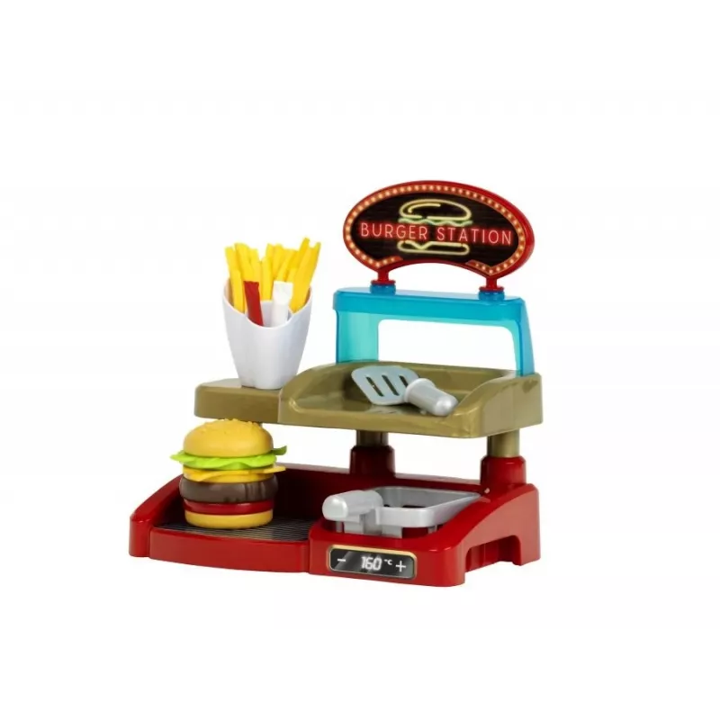 Set Play Burger Shop KLEIN 7336 — giocattolo di ruolo compatto e facile da pulire per bambini