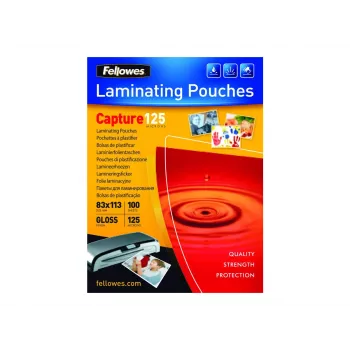 Fellowes Bustina plastificante lucida per card 125 micron - 75x105 mm