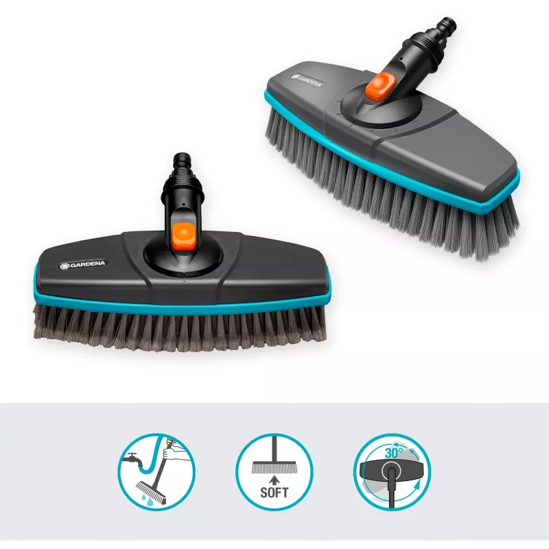Gardena Cleansystem spazzola con manico soft, 18810-20