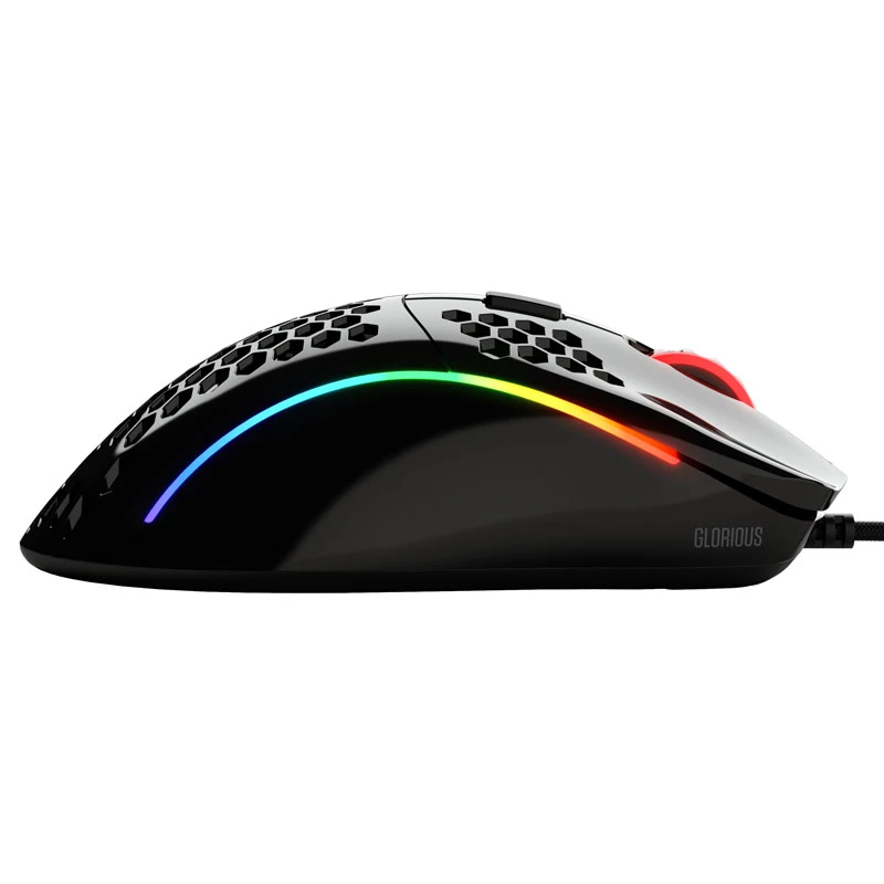 Mouse Glorious Gaming Glorious Model D Glossy (nero), per destrorsi, ottico, USB Type-A, 12000 DPI, 1 ms, nero