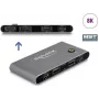 Switch KVM DeLOCK 11485 USB HDMI 8K 144Hz antracite
