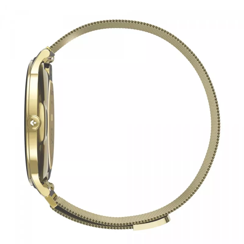 Smartwatch Garett Verona 2 Gold Mesh con Bluetooth e misuratore di frequenza cardiaca