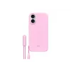 Custodia con kickstand per iPhone 17 Apple Beats compatibile MagSafe con controllo fotocamera, Pebble Pink, PC e microfibra