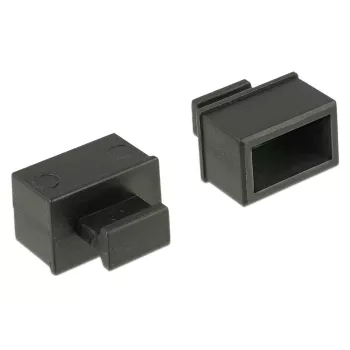 Copertura di sicurezza per presa DeLOCK 64021 nero 10 pz.