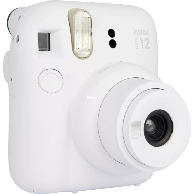 Fotocamera istantanea Fujifilm Instax Mini 12 bianca — stampe 86×54 mm, lunghezza focale 60 mm, batteria AA