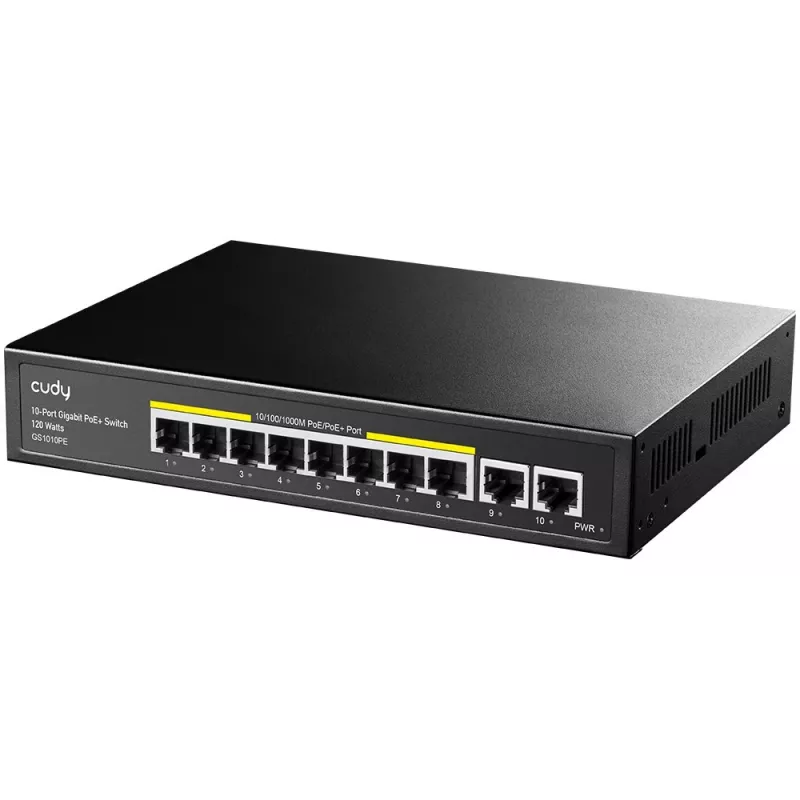 Switch di rete Cudy GS1010PE Gigabit Ethernet 10 porte PoE nero