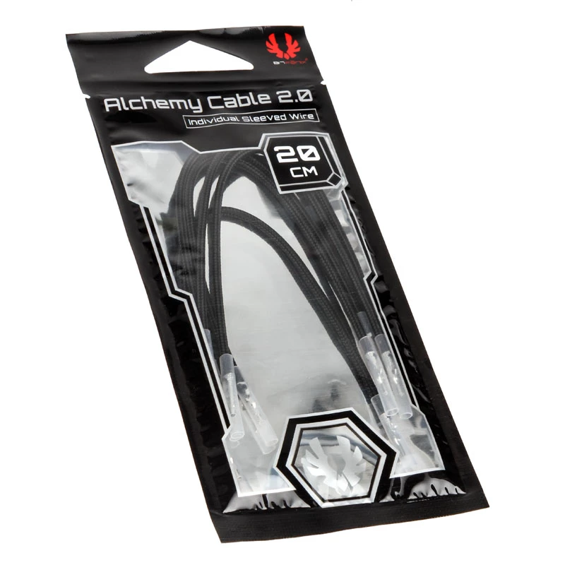 BitFenix Alchemy 2.0 BFX-ALC-20CMLK-RP set di cavi per alimentatore, 5 x 0,2 m, nero