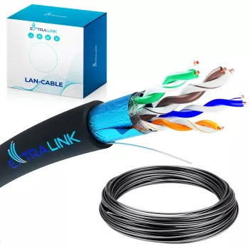 Cavo di rete Extralink CAT5E FTP (F/UTP) 50M nero