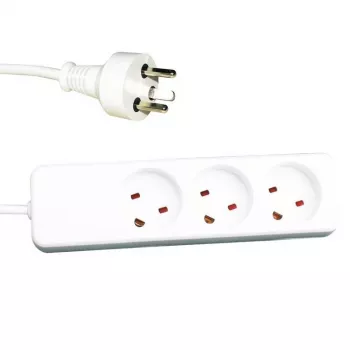 Prolunga elettrica Garbot 24155123-7EE 7 m 3 prese AC per interni bianco