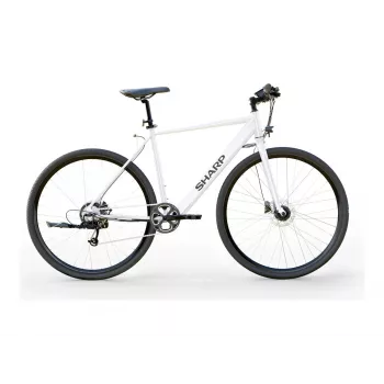 Sharp Gravel E-Bike motore 250W App 70km bianco lucido