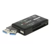 Lettore di schede DeLOCK SuperSpeed USB CF SD Micro SD MS M2 xD 5 Gbps