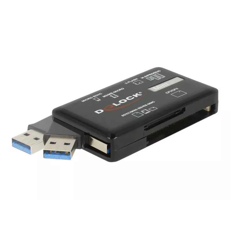 Lettore di schede DeLOCK SuperSpeed USB CF SD Micro SD MS M2 xD 5 Gbps