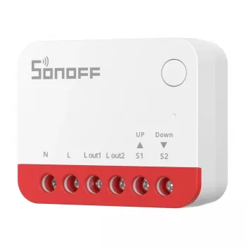 Interruttore smart Sonoff MINI-ZBRBS compatibile ZigBee formato mini per installazione da incasso, relè piatto