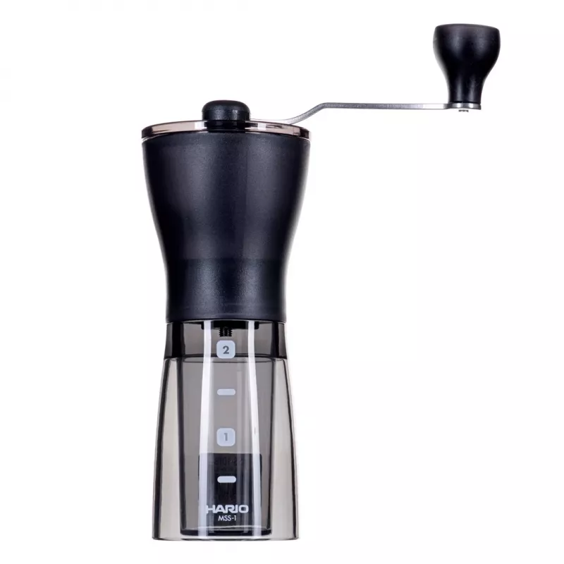 Macinacaffè HARIO MSS-1DTB — macinino elettrico, nero, macinatura fine, dosatore integrato