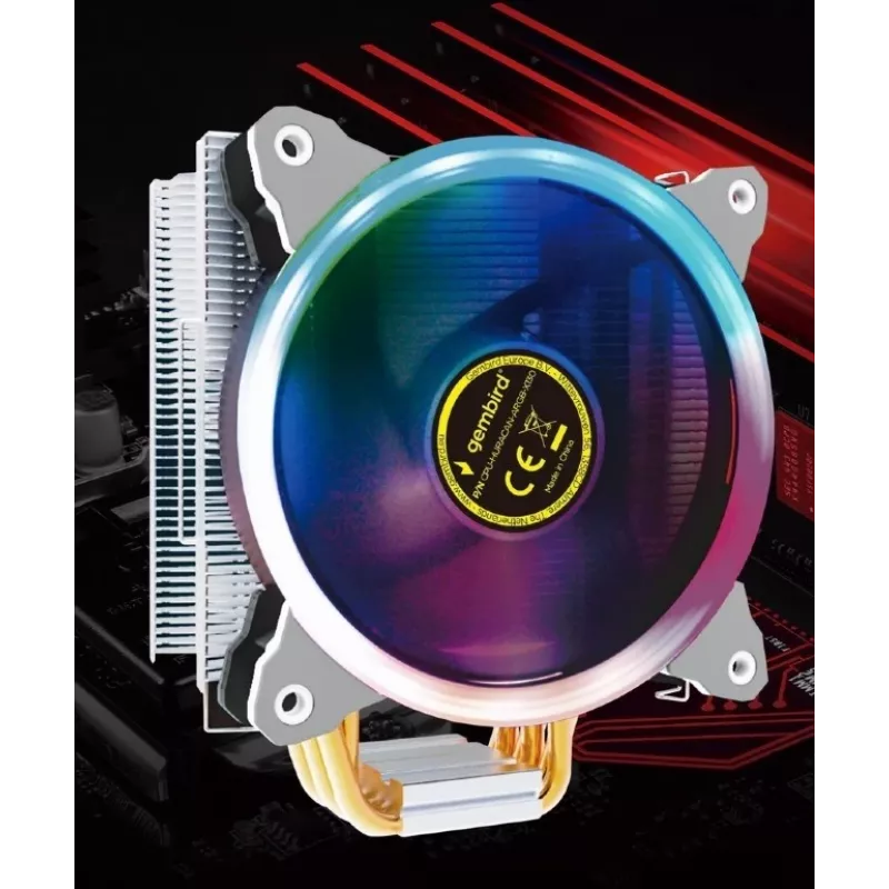 Dissipatore ad aria Gembird CPU-HURACAN-ARGB-X130 12 cm nero bianco