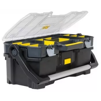 Stanley 1-97-514 cassetta per minuteria/attrezzi nero, trasparente