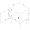 Comodino Cama Meble SIENA set da 2, 44,5×40×59 cm, nero opaco, MDF e truciolare