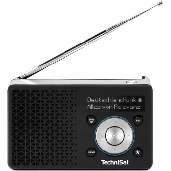 Radio portatile TECHNISAT DIGITRADIO 1 A — DAB+/FM, display OLED, USB-C, cuffie 3,5 mm, 1 W, nero/argento