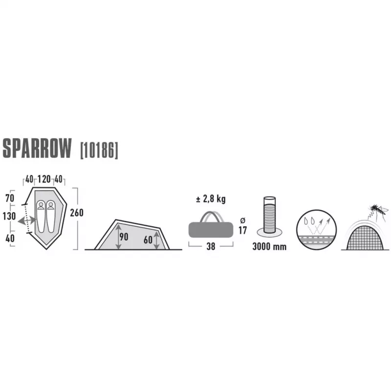 High Peak Sparrow tenda tunnel