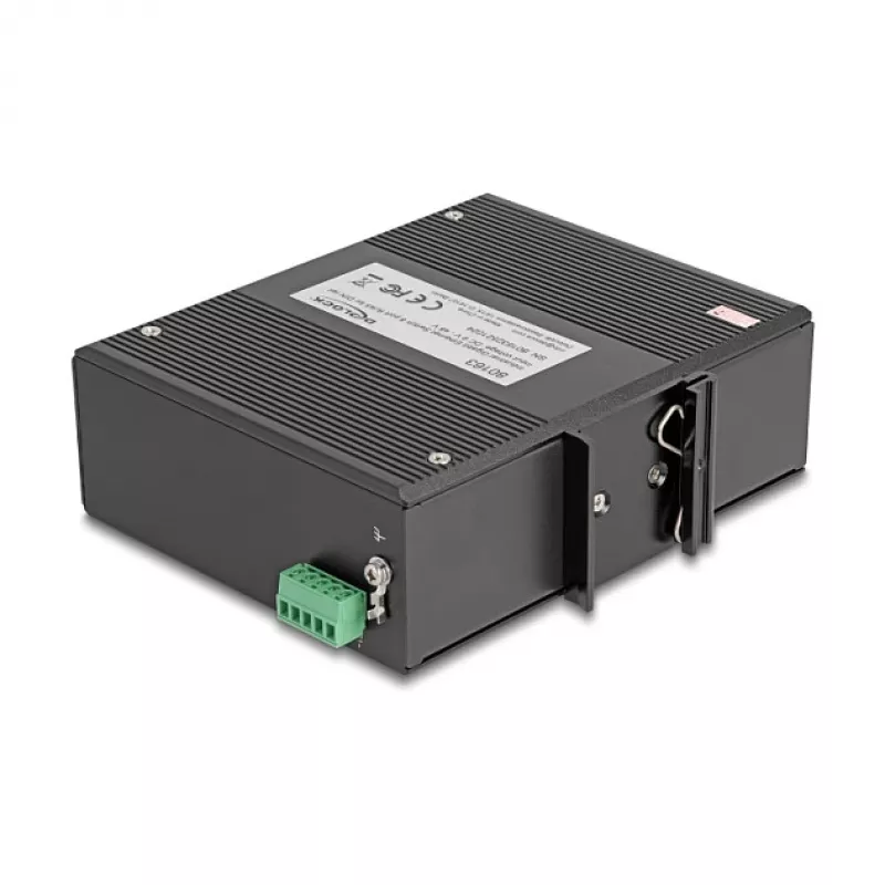 Switch Gigabit Ethernet DELOCK 80163, switch industriale 8 porte RJ45, unmanaged, case in metallo