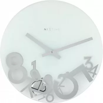 NeXtime orologio 8115 Dropped, Ø43 cm, da parete, argento