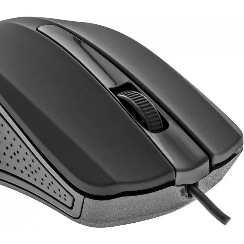 Mouse USB con cavo, 3 tasti, superficie gommata, 1000 DPI