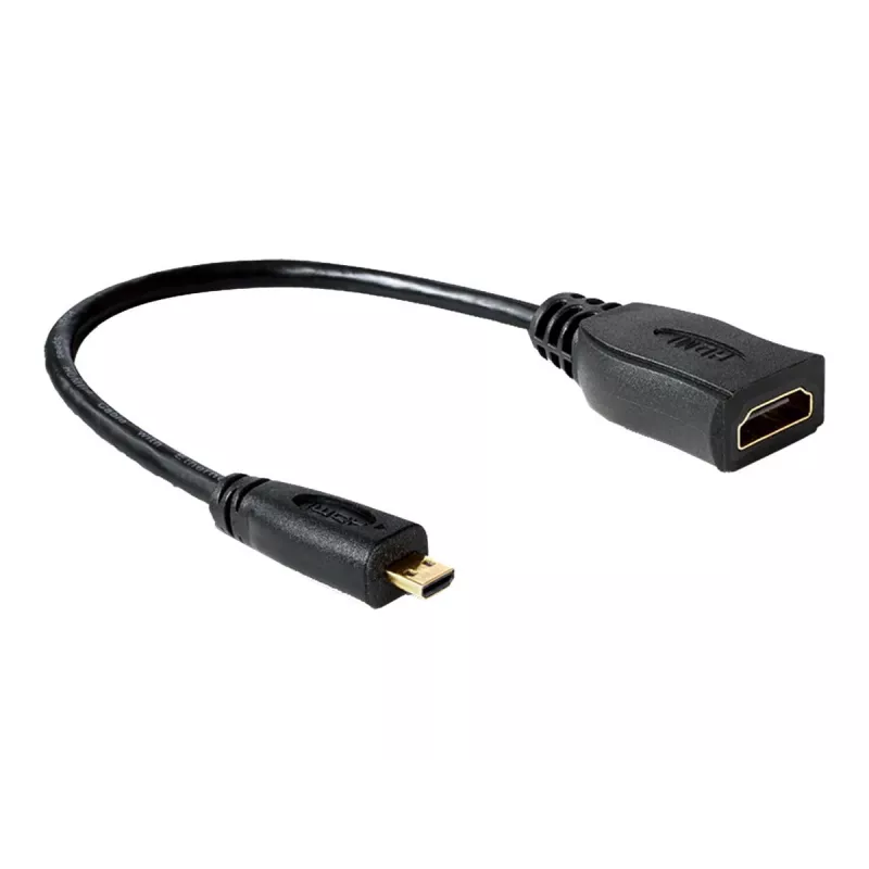 Cavo HDMI DeLOCK 65391 0,23m tipo A su tipo D nero